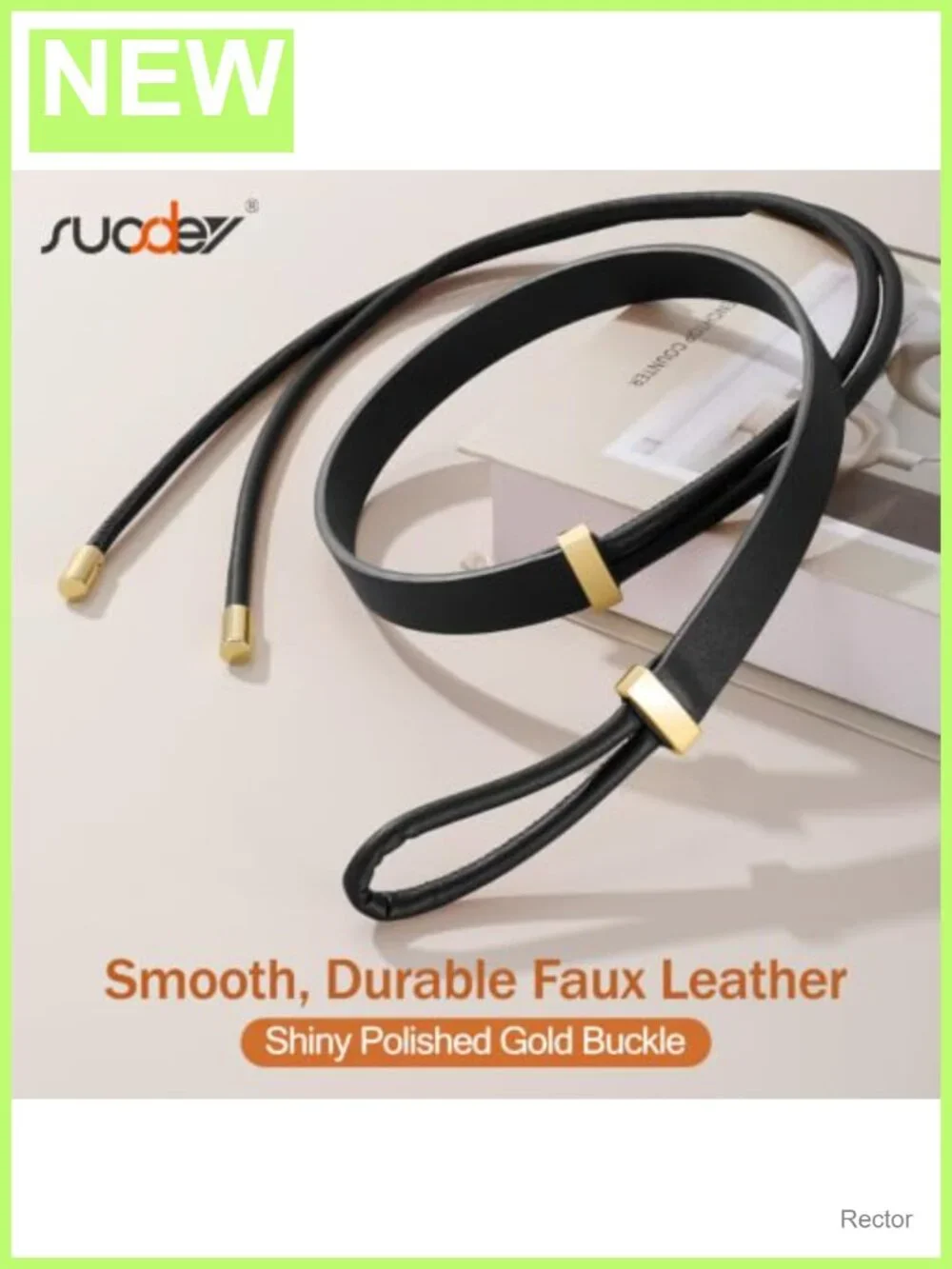 Women Faux Leather Knotted Rope Belt for Dresses Jeans Pants